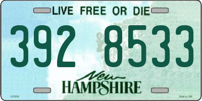 NH license plate 3928533