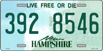 NH license plate 3928546