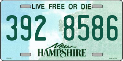 NH license plate 3928586