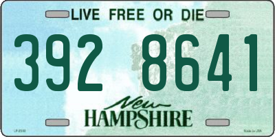 NH license plate 3928641
