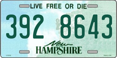 NH license plate 3928643