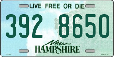 NH license plate 3928650
