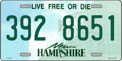 NH license plate 3928651