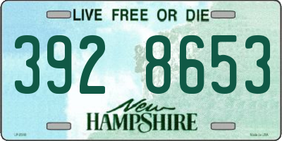 NH license plate 3928653