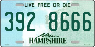 NH license plate 3928666