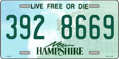 NH license plate 3928669