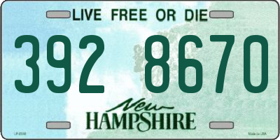 NH license plate 3928670