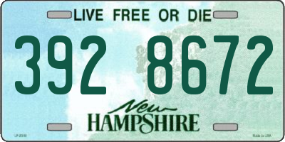 NH license plate 3928672