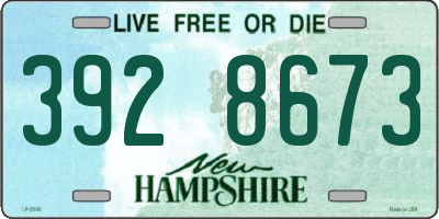 NH license plate 3928673