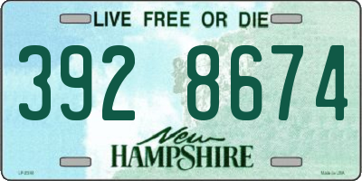 NH license plate 3928674