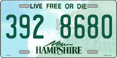 NH license plate 3928680