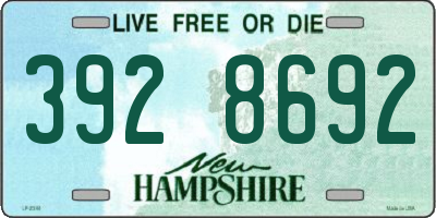 NH license plate 3928692