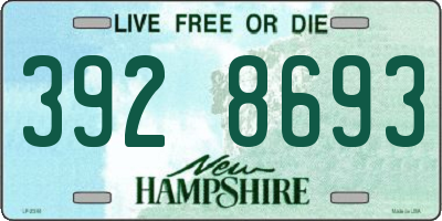 NH license plate 3928693