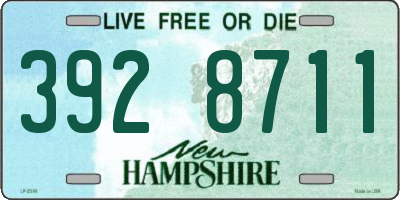 NH license plate 3928711