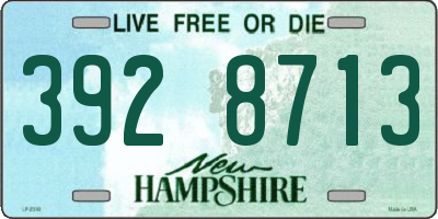 NH license plate 3928713