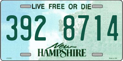 NH license plate 3928714