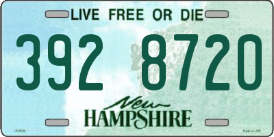 NH license plate 3928720