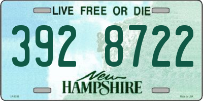 NH license plate 3928722