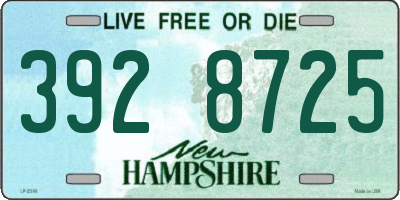NH license plate 3928725