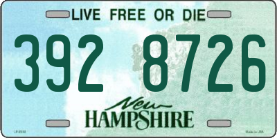 NH license plate 3928726