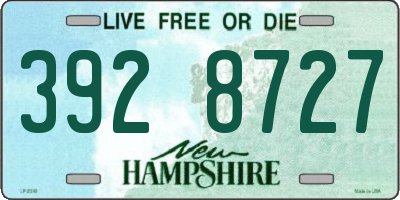 NH license plate 3928727