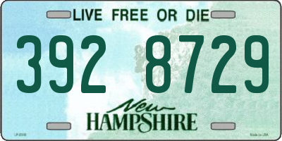 NH license plate 3928729