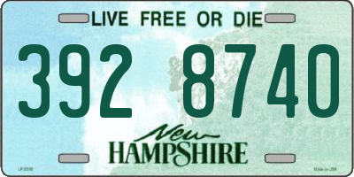 NH license plate 3928740