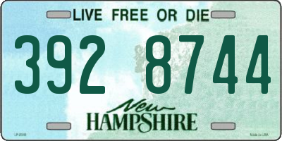 NH license plate 3928744
