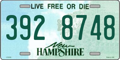 NH license plate 3928748