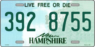 NH license plate 3928755