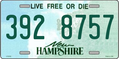 NH license plate 3928757