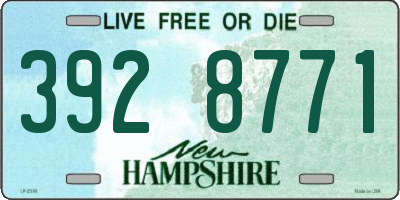 NH license plate 3928771