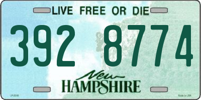NH license plate 3928774