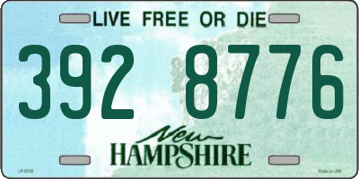 NH license plate 3928776