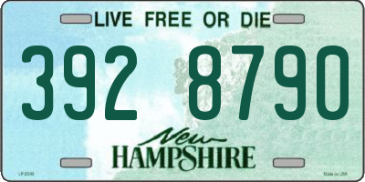 NH license plate 3928790