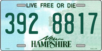 NH license plate 3928817
