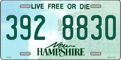 NH license plate 3928830