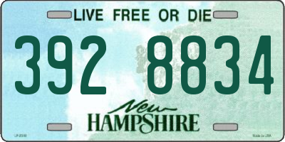 NH license plate 3928834