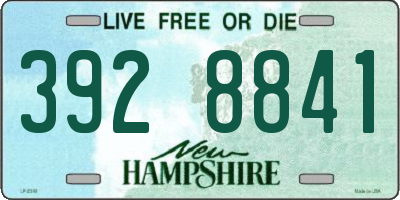 NH license plate 3928841
