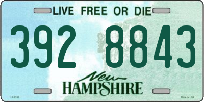 NH license plate 3928843