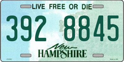 NH license plate 3928845