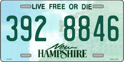 NH license plate 3928846
