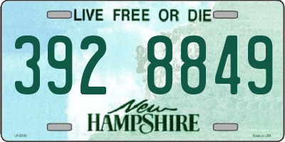 NH license plate 3928849