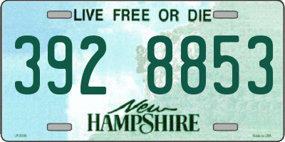 NH license plate 3928853