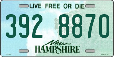 NH license plate 3928870