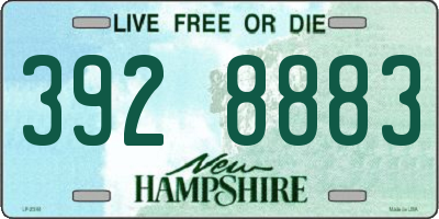 NH license plate 3928883