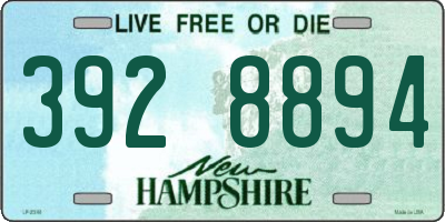 NH license plate 3928894