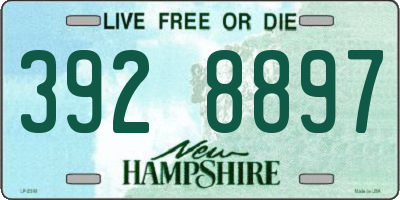 NH license plate 3928897