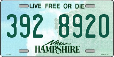 NH license plate 3928920