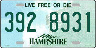 NH license plate 3928931